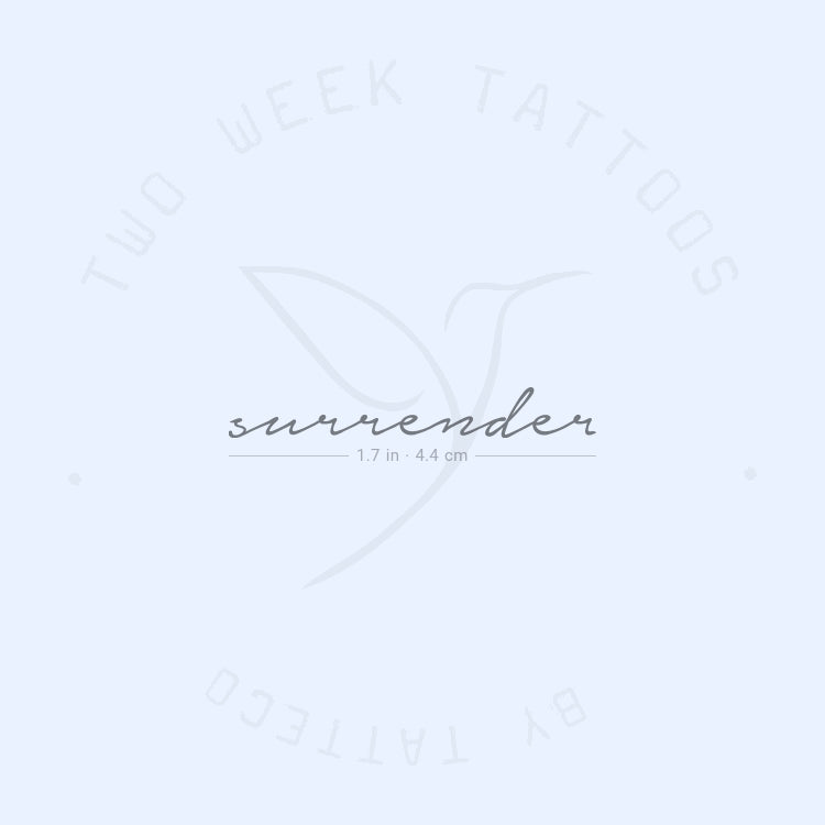 Surrender Semi-Permanent Tattoo - Set of 2