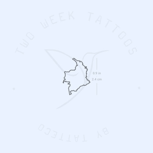 Tatuaje semipermanente del mapa de Colombia (juego de 2)