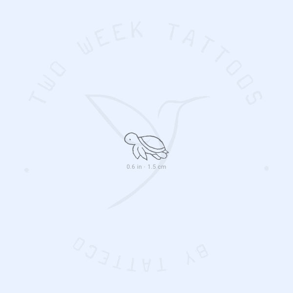 Tiny Turtle Semi-Permanent Tattoo - Set of 2
