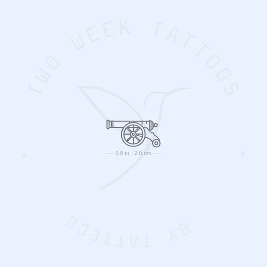 Cannon Semi-Permanent Tattoo - Set of 2