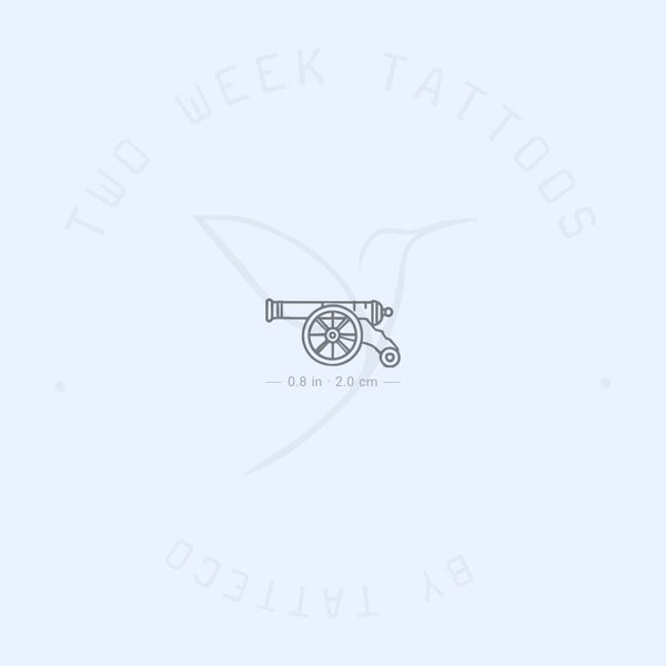 Cannon Semi-Permanent Tattoo - Set of 2