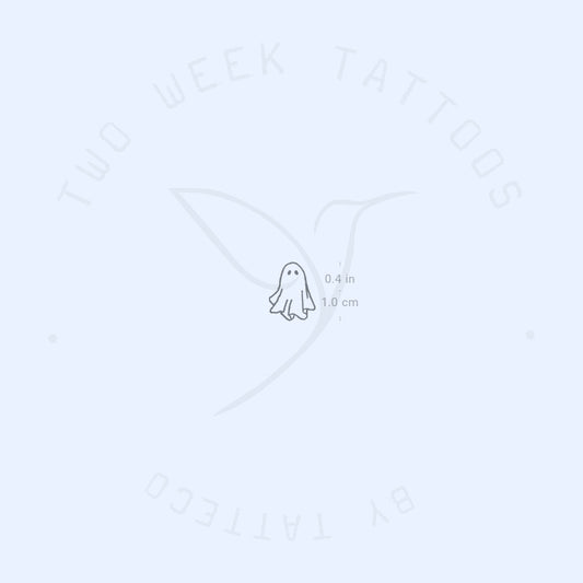 Tatuaje semipermanente de fantasma pequeño - Juego de 2