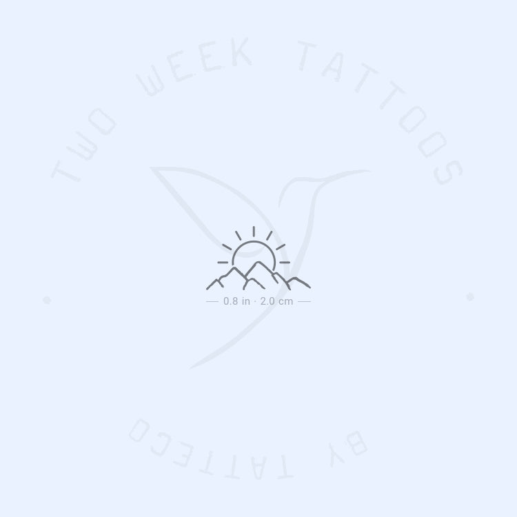 Mountain Sunset Semi-Permanent Tattoo - Set of 2