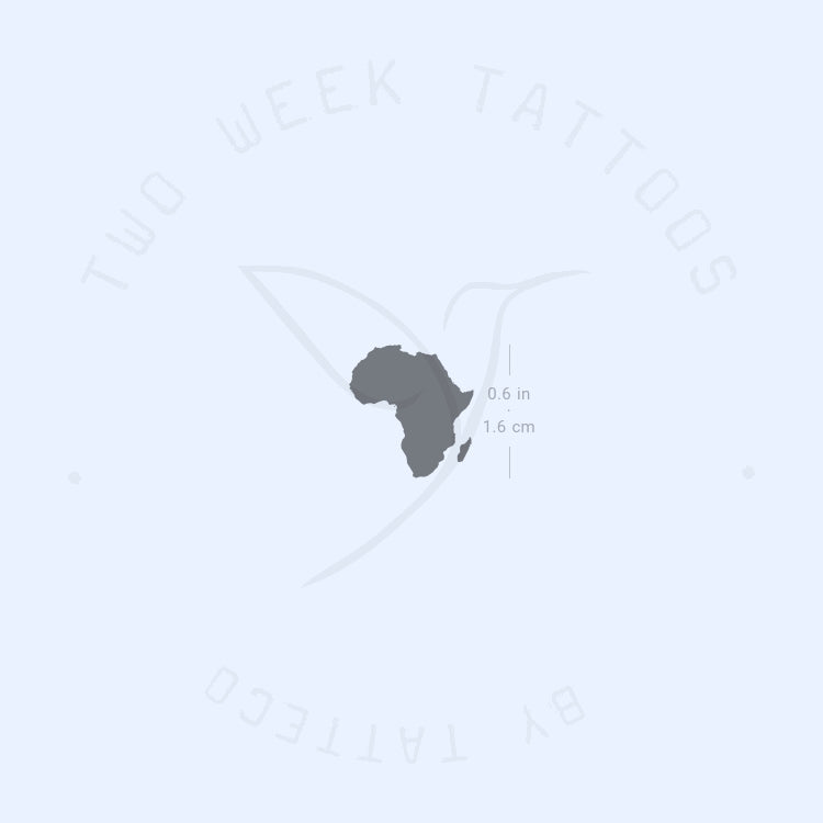 Little Africa Map Semi-Permanent Tattoo - Set of 2