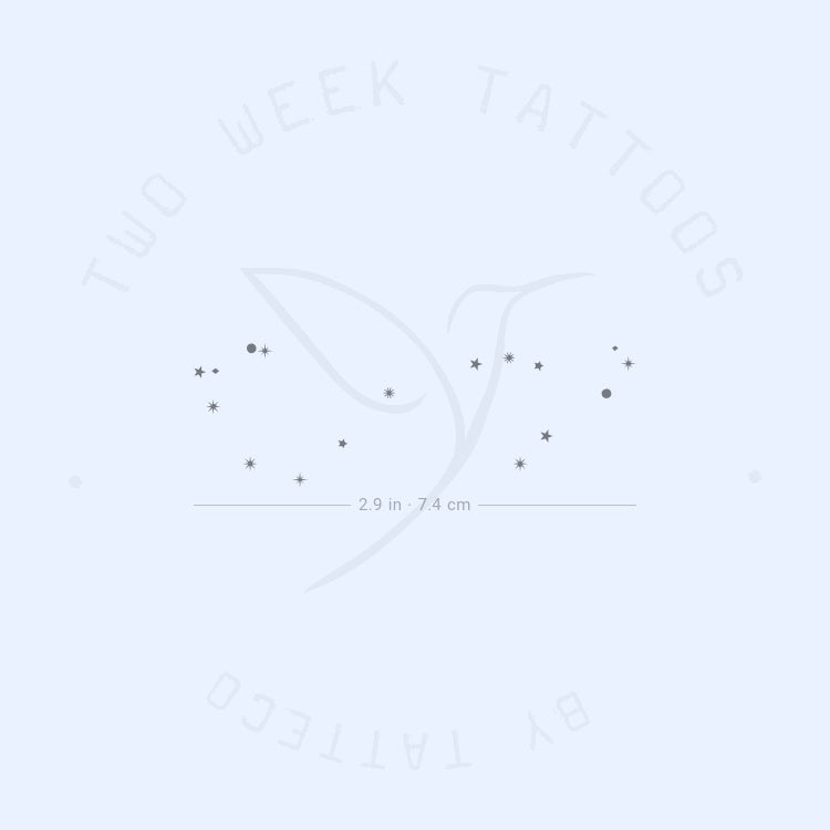 Minimalist Scorpius Constellation Semi-Permanent Tattoo - Set of 2