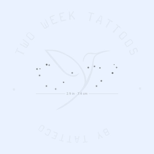 Tatuaje semipermanente minimalista de la constelación de Escorpio (juego de 2)