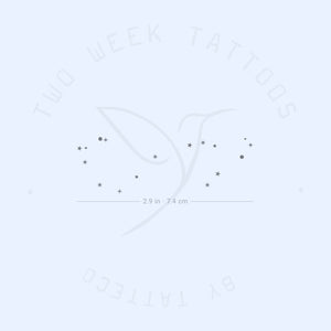 Minimalist Scorpius Constellation Semi-Permanent Tattoo - Set of 2