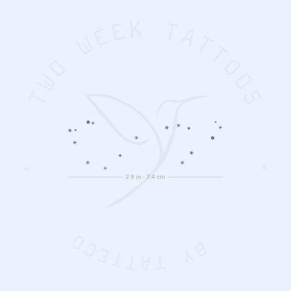 Minimalist Scorpius Constellation Semi-Permanent Tattoo - Set of 2