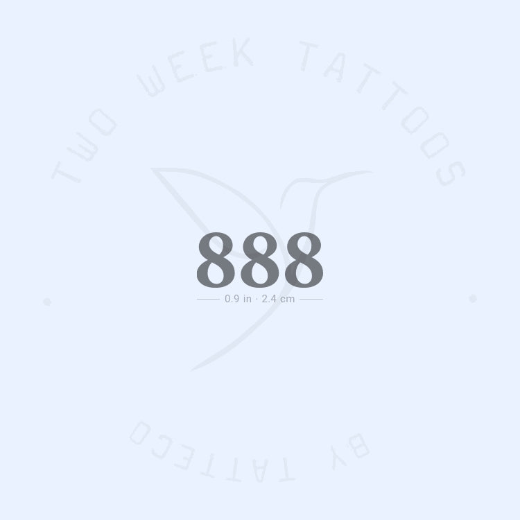 888 Semi-Permanent Tattoo - Set of 2