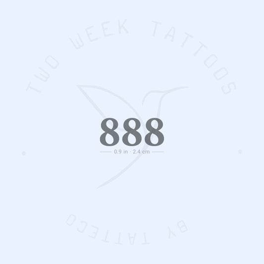 Tatuaje semipermanente 888 - Juego de 2