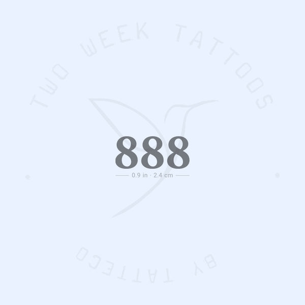 888 Semi-Permanent Tattoo - Set of 2