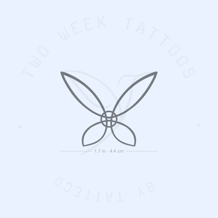 Tatuaje semipermanente de mariposa con nudo de bruja (juego de 2)