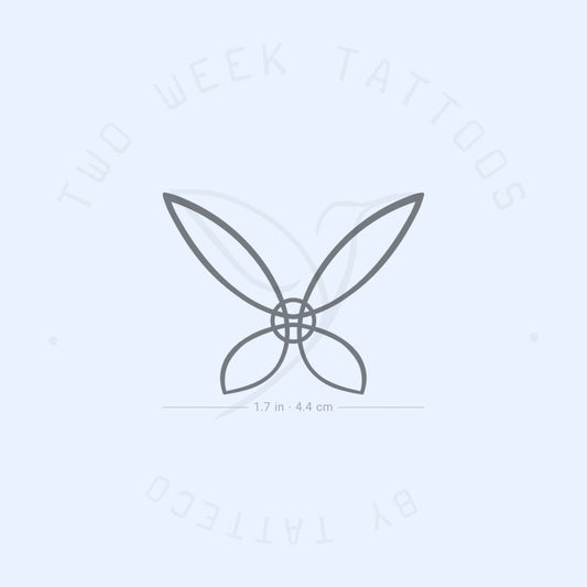 Tatuaje semipermanente de mariposa con nudo de bruja (juego de 2)