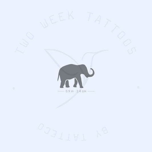 Tatuaje semipermanente de elefante de la suerte (juego de 2)