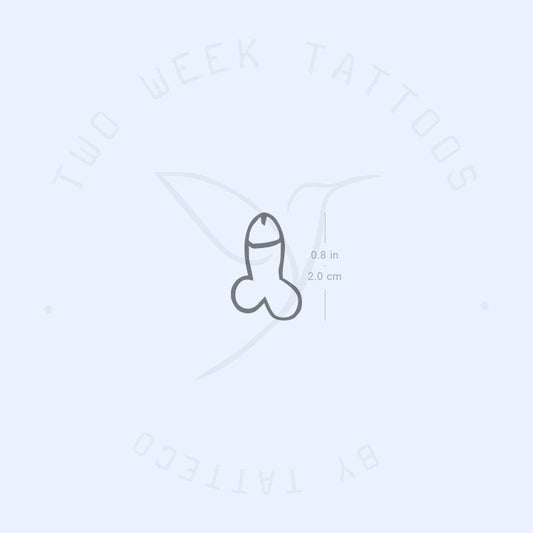 Small Penis Semi-Permanent Tattoo - Set of 2