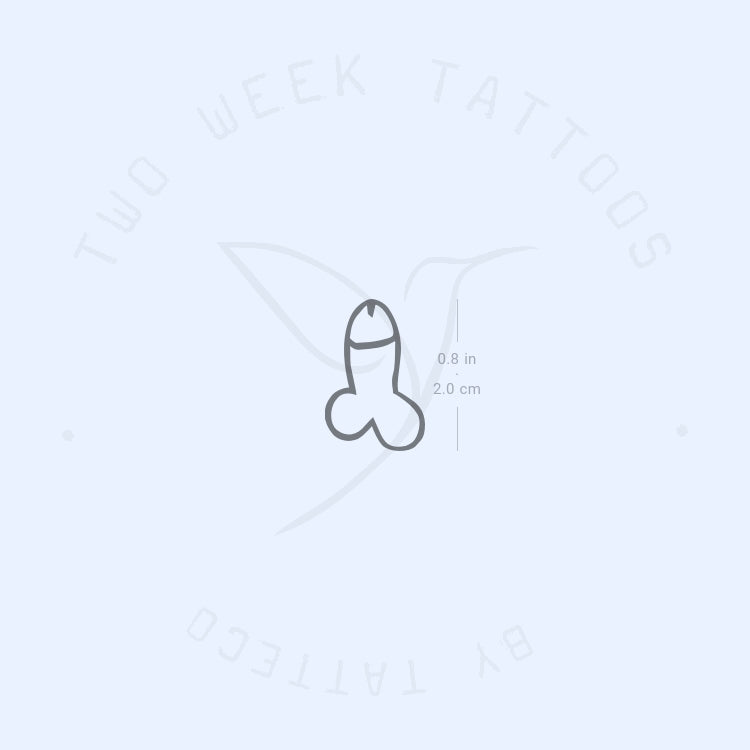 Penis Semi-Permanent Tattoo - Set of 2