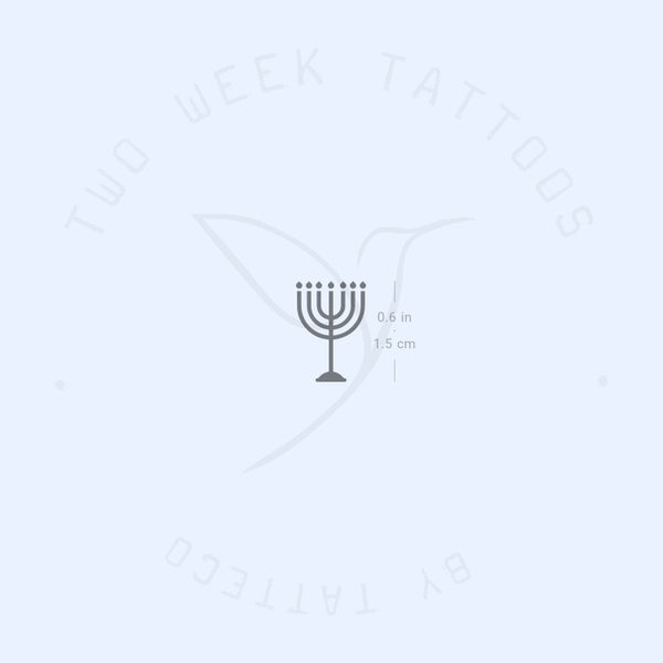 Menorah Semi-Permanent Tattoo - Set of 2