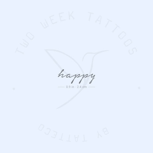 Happy Semi-Permanent Tattoo - Set of 2
