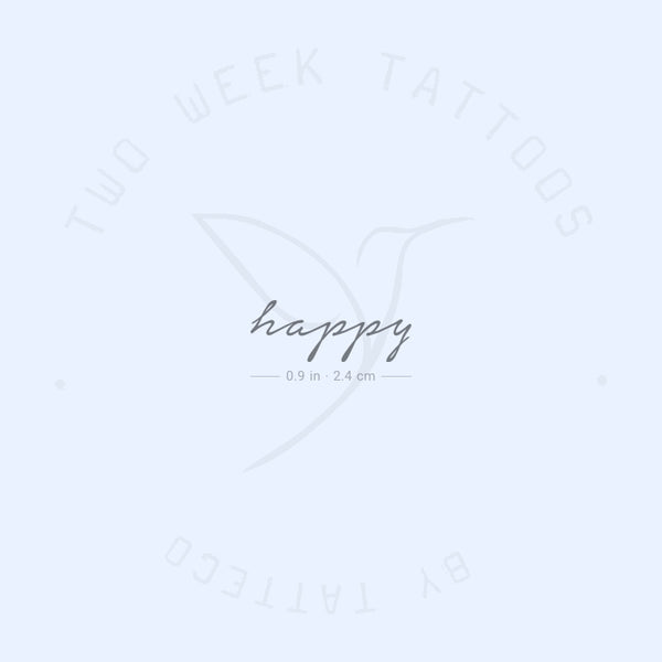 Happy Semi-Permanent Tattoo - Set of 2