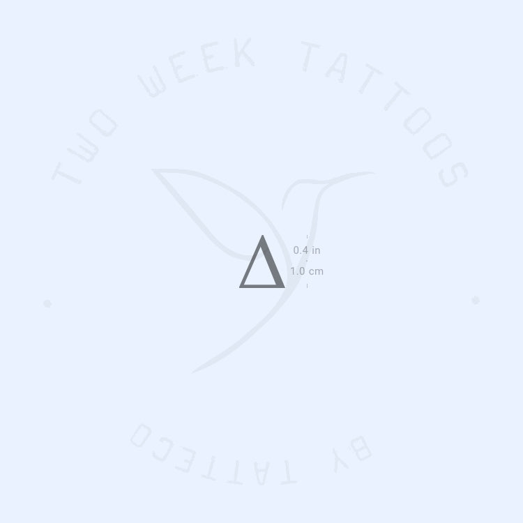 Uppercase Delta Semi-Permanent Tattoo - Set of 2