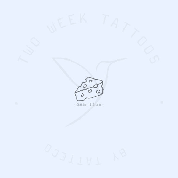 Minimalist Cheese Semi-Permanent Tattoo - Set of 2