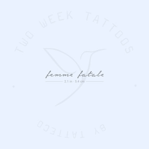 Femme Fatale Semi-Permanent Tattoo - Set of 2