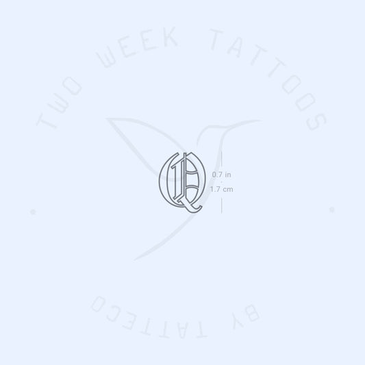 Tatuaje semipermanente de contorno gótico Q - Juego de 2