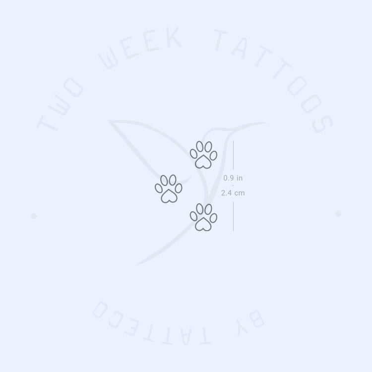 Love Paws Semi-Permanent Tattoo - Set of 2