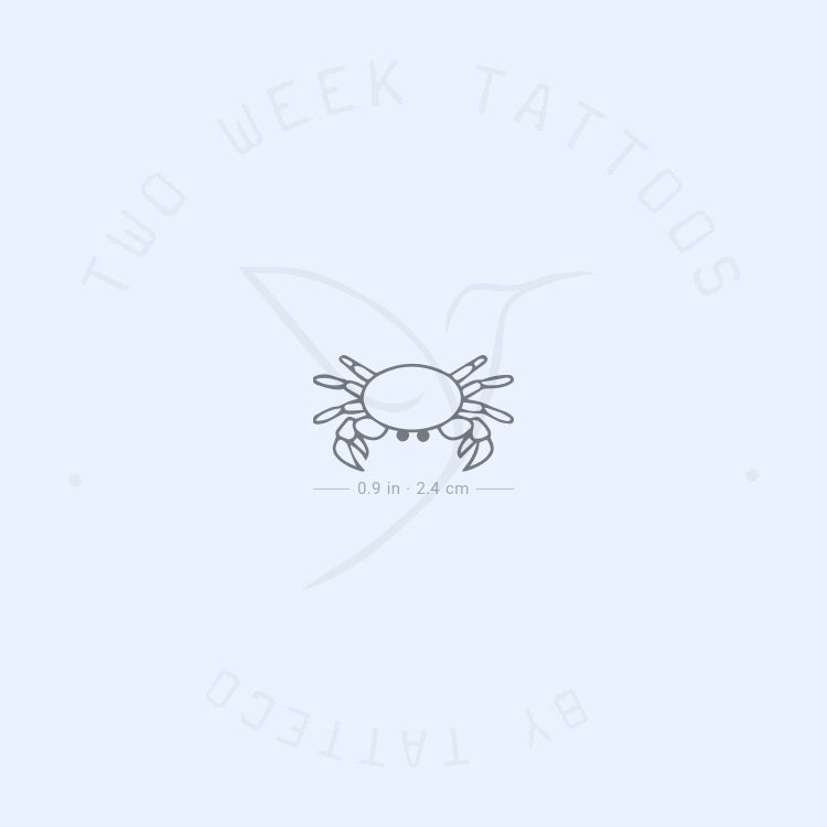 Tiny Crab Semi-Permanent Tattoo - Set of 2