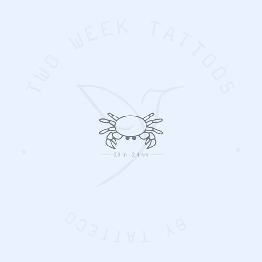 Tiny Crab Semi-Permanent Tattoo - Set of 2
