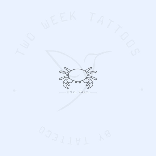 Tiny Crab Semi-Permanent Tattoo - Set of 2