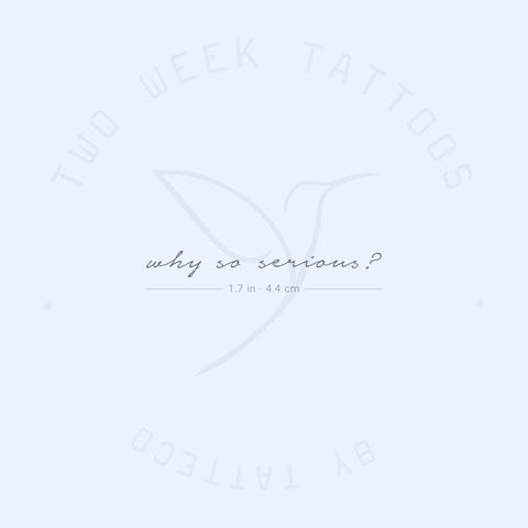 Why So Serious? Semi-Permanent Tattoo - Set of 2