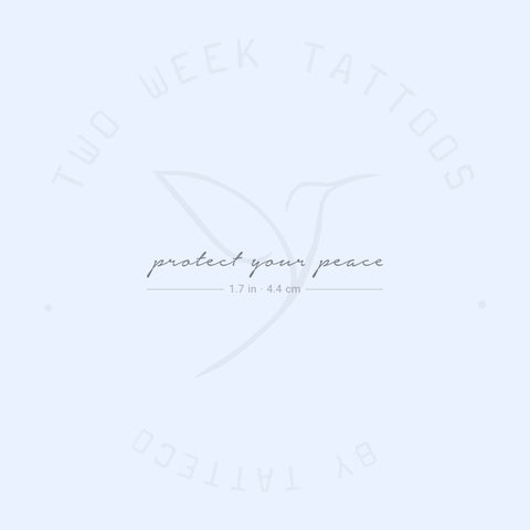Protect Your Peace Semi-Permanent Tattoo - Set of 2