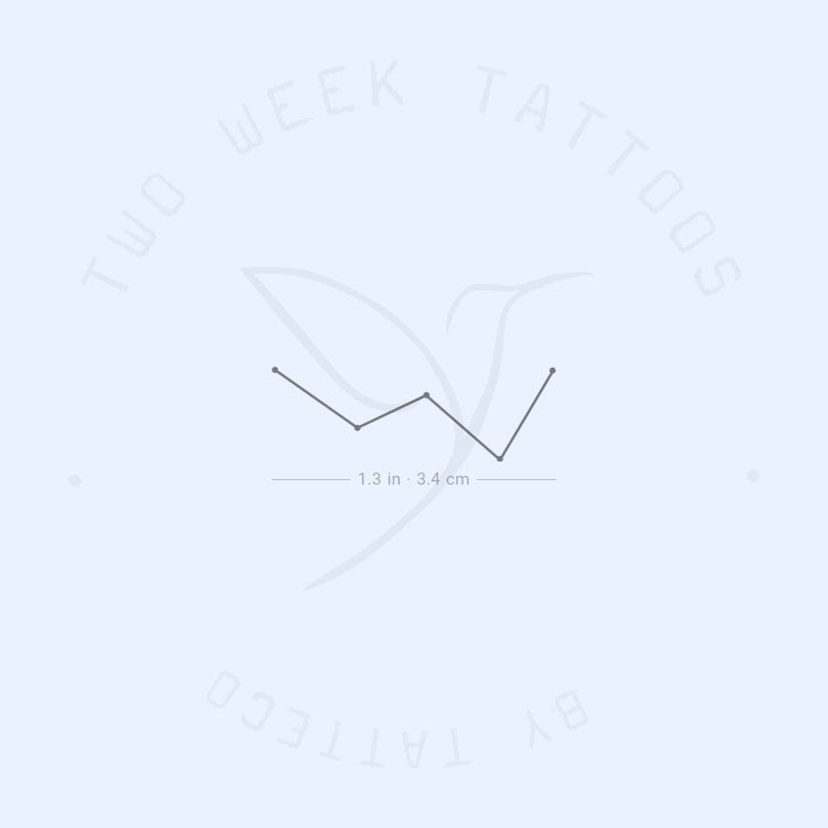 Cassiopeia Constellation Semi-Permanent Tattoo - Set of 2