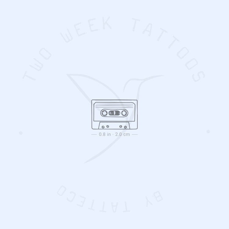 Cassette Semi-Permanent Tattoo - Set of 2