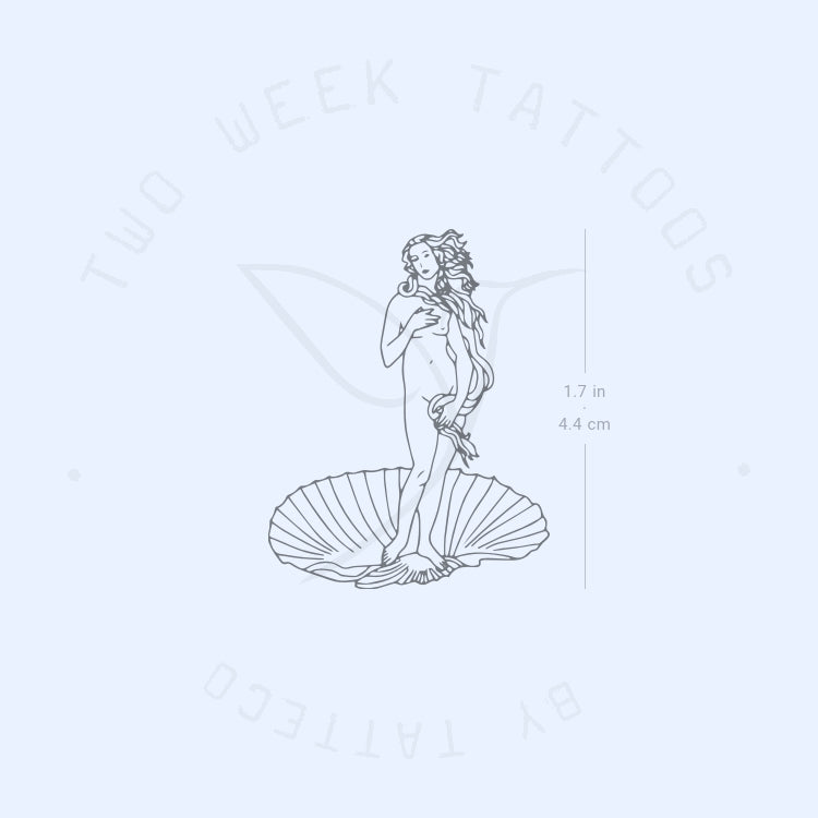 Tatuaje semipermanente de Venus de Botticelli (juego de 2)