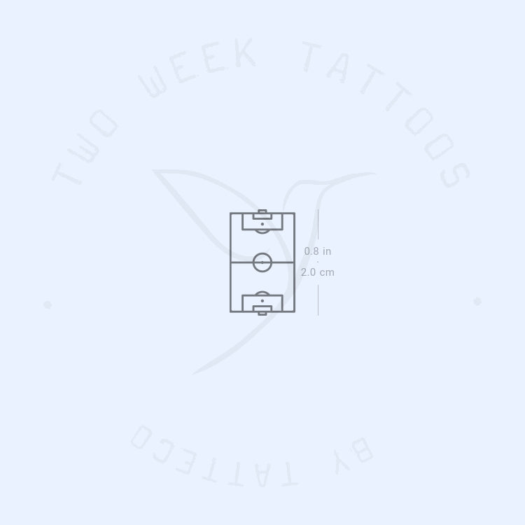 Little Football Pitch Semi-Permanent Tattoo - Set of 2