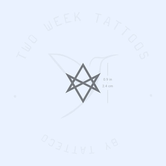 Unicursal Hexagram Semi-Permanent Tattoo - Set of 2