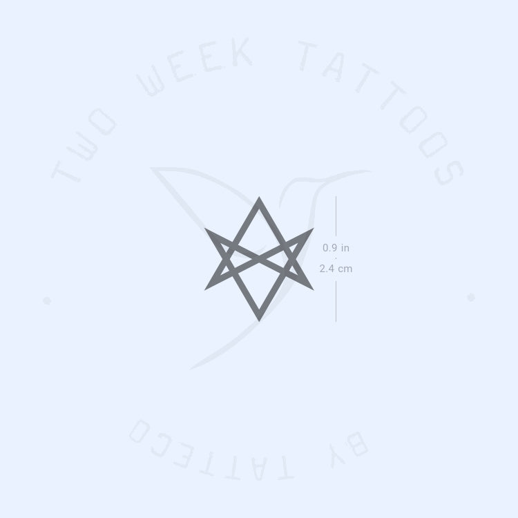 Unicursal Hexagram Semi-Permanent Tattoo - Set of 2