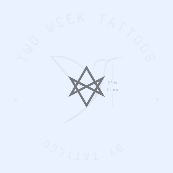 Unicursal Hexagram Semi-Permanent Tattoo - Set of 2