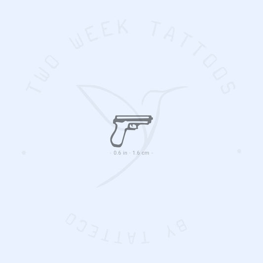 Tatuaje semipermanente de pistola pequeña - Juego de 2
