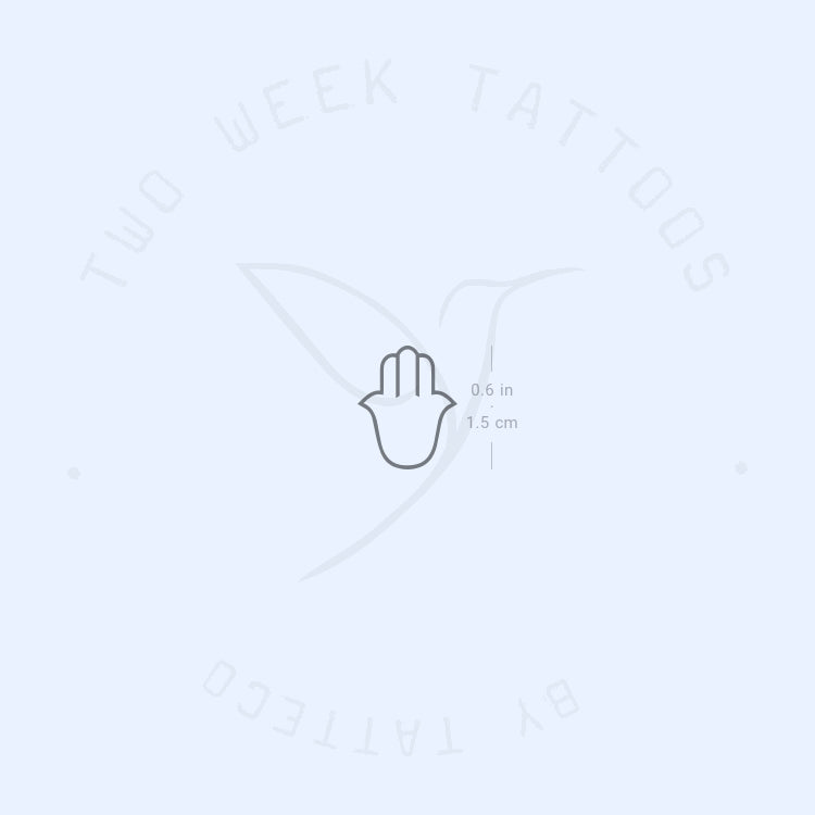 Minimalist Hamsa Semi-Permanent Tattoo - Set of 2