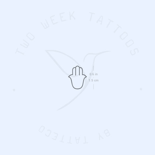 Tatuaje semipermanente minimalista de Hamsa (juego de 2)