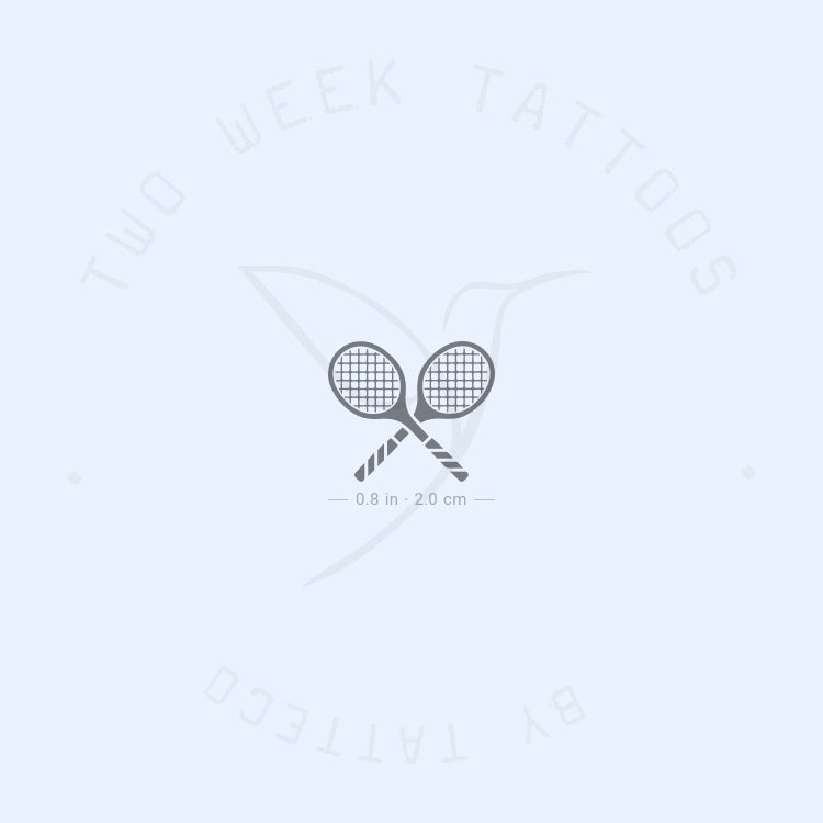 Tennis Racquets Semi-Permanent Tattoo - Set of 2