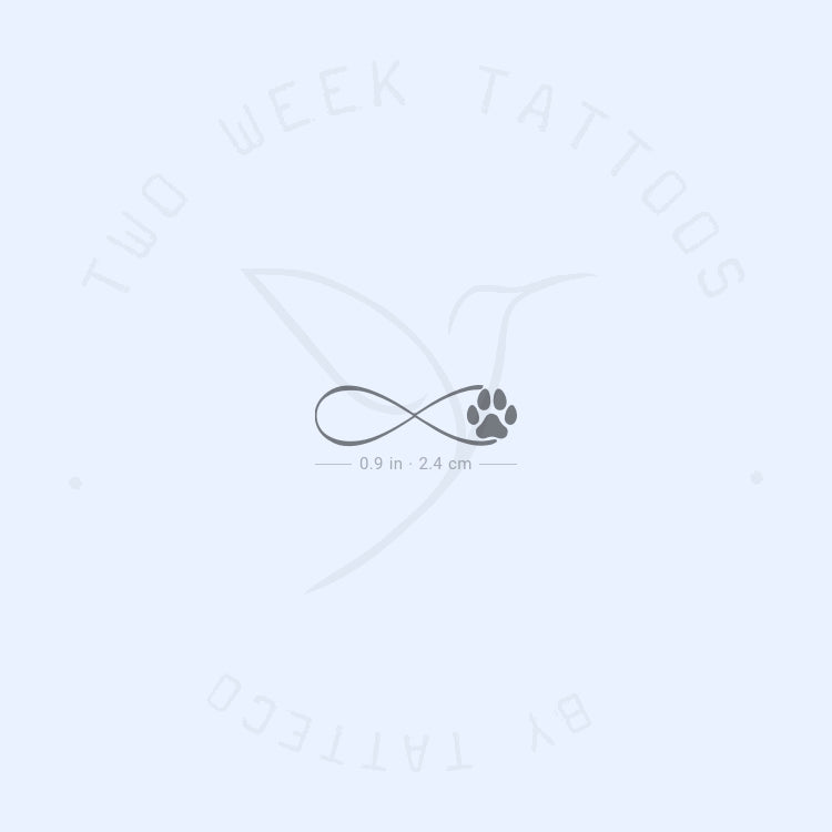 Infinity Paw Semi-Permanent Tattoo - Set of 2
