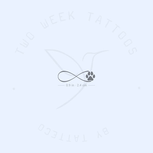 Infinity Paw Semi-Permanent Tattoo - Set of 2