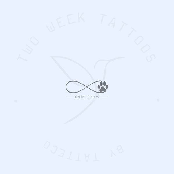 Infinity Paw Semi-Permanent Tattoo - Set of 2