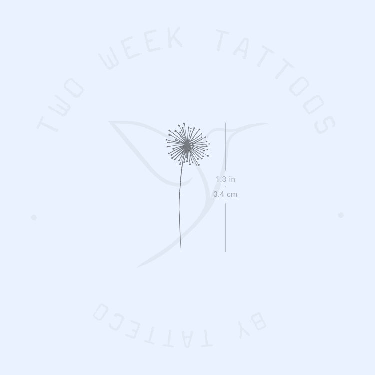 Minimalist Dandelion Semi-Permanent Tattoo - Set of 2
