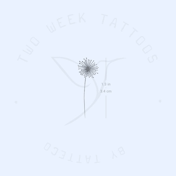 Minimalist Dandelion Semi-Permanent Tattoo - Set of 2