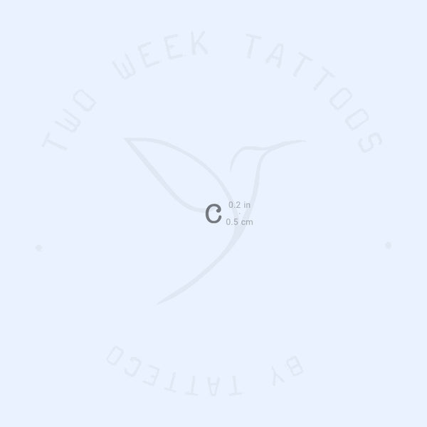 C Typewriter Lowercase Semi-Permanent Tattoo - Set of 2